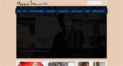 Desktop Screenshot of howardzinn.org
